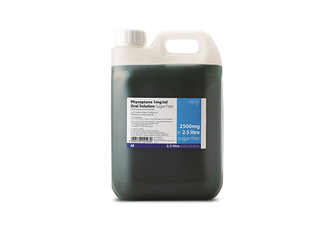 Physeptone Sugar Free Methadone 1mg/ml 2.5MTR